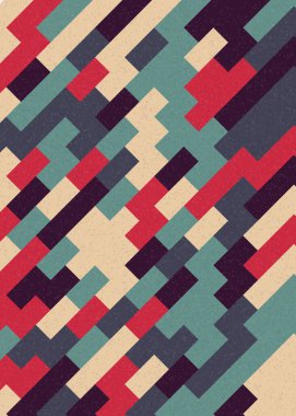 Soyut Geometrik Desen üretken hesaplama sanatı çizimi