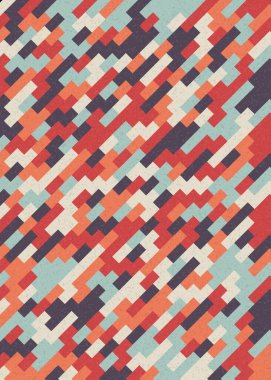 Soyut Geometrik Desen üretken hesaplama sanatı çizimi