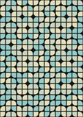 Soyut Geometrik Desen üretken hesaplama sanatı çizimi