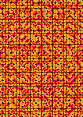 Soyut Geometrik Desen üretken hesaplama sanatı çizimi