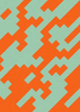 Soyut Geometrik Desen üretken hesaplama sanatı çizimi