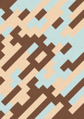 Soyut Geometrik Desen üretken hesaplama sanatı çizimi