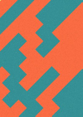 Soyut Geometrik Desen üretken hesaplama sanatı çizimi