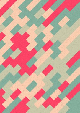 Soyut Geometrik Desen üretken hesaplama sanatı çizimi