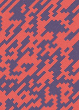 Soyut Geometrik Desen üretken hesaplama sanatı çizimi