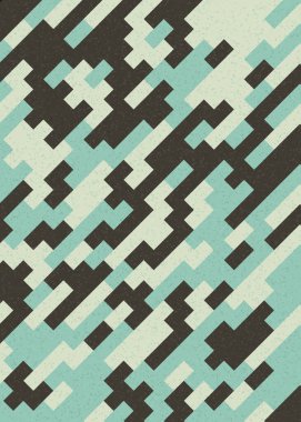 Soyut Geometrik Desen üretken hesaplama sanatı çizimi