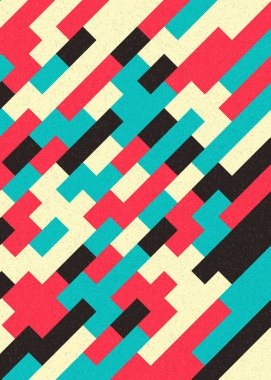 Soyut Geometrik Desen üretken hesaplama sanatı çizimi