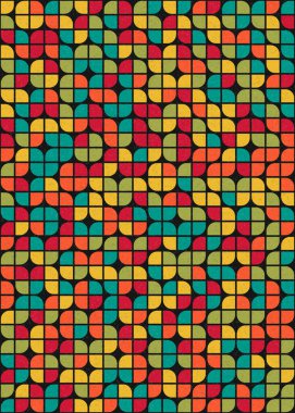 Soyut Geometrik Desen üretken hesaplama sanatı çizimi