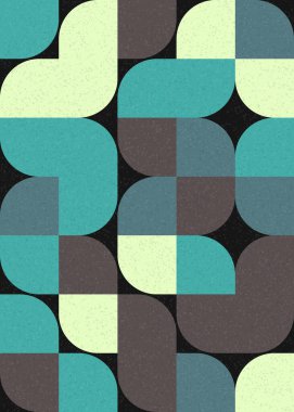 Soyut Geometrik Desen üretken hesaplama sanatı çizimi