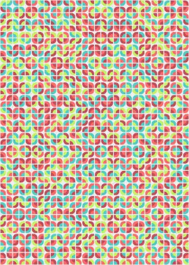 Soyut Geometrik Desen üretken hesaplama sanatı çizimi