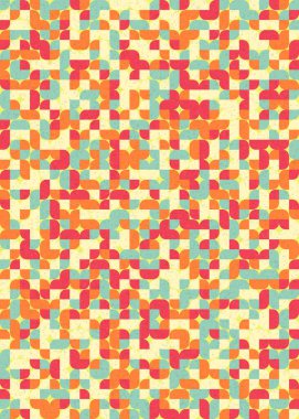 Soyut Geometrik Desen üretken hesaplama sanatı çizimi