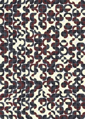 Soyut Geometrik Desen üretken hesaplama sanatı çizimi