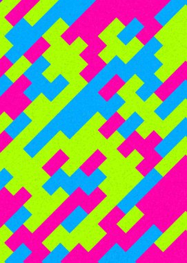 Soyut Geometrik Desen üretken hesaplama sanatı çizimi