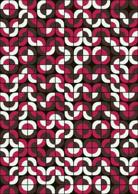 Soyut Geometrik Desen üretken hesaplama sanatı çizimi