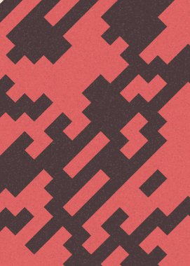 Soyut Geometrik Desen üretken hesaplama sanatı çizimi