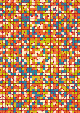 Soyut Geometrik Desen üretken hesaplama sanatı çizimi