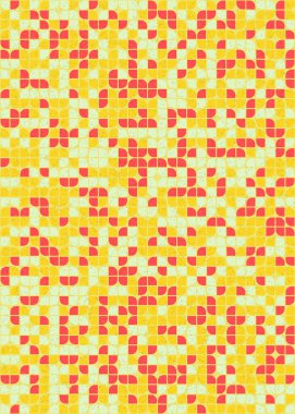 Soyut Geometrik Desen üretken hesaplama sanatı çizimi