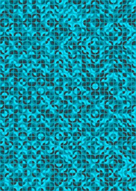 Soyut Geometrik Desen üretken hesaplama sanatı çizimi