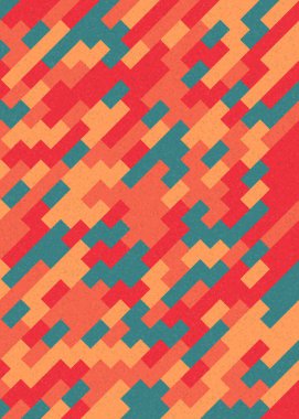 Soyut Geometrik Desen üretken hesaplama sanatı çizimi