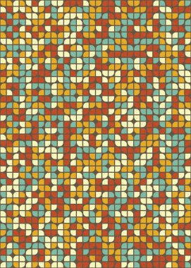 Soyut Geometrik Desen üretken hesaplama sanatı çizimi