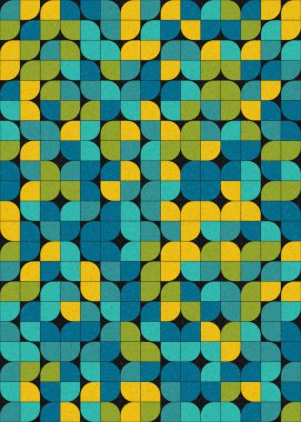 Soyut Geometrik Desen üretken hesaplama sanatı çizimi