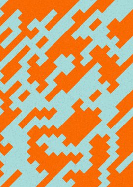 Soyut Geometrik Desen üretken hesaplama sanatı çizimi