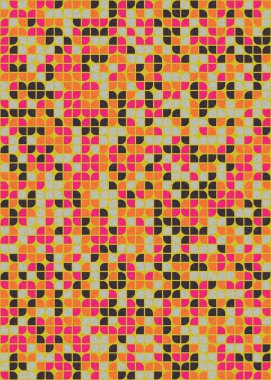 Soyut Geometrik Desen üretken hesaplama sanatı çizimi