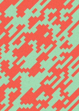 Soyut Geometrik Desen üretken hesaplama sanatı çizimi