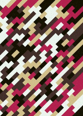 Soyut Geometrik Desen üretken hesaplama sanatı çizimi