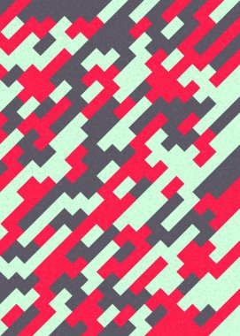 Soyut Geometrik Desen üretken hesaplama sanatı çizimi