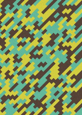 Soyut Geometrik Desen üretken hesaplama sanatı çizimi