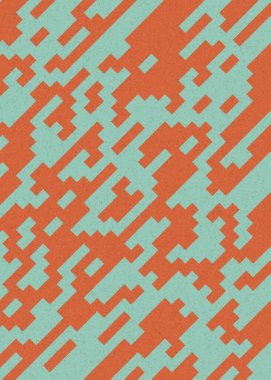 Soyut Geometrik Desen üretken hesaplama sanatı çizimi