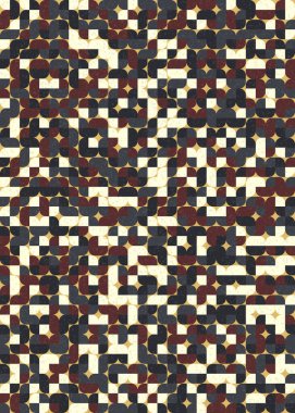 Soyut Geometrik Desen üretken hesaplama sanatı çizimi