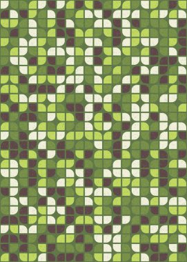 Soyut Geometrik Desen üretken hesaplama sanatı çizimi