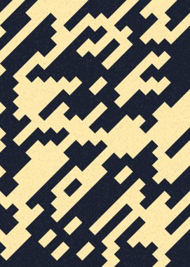 Soyut Geometrik Desen üretken hesaplama sanatı çizimi