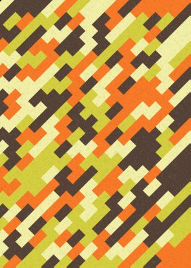 Soyut Geometrik Desen üretken hesaplama sanatı çizimi