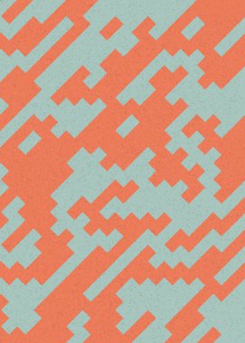 Soyut Geometrik Desen üretken hesaplama sanatı çizimi