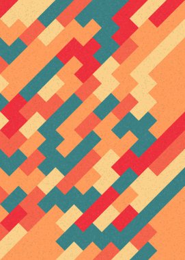 Soyut Geometrik Desen üretken hesaplama sanatı çizimi