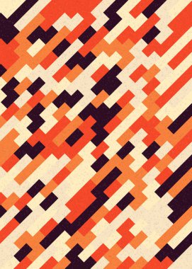 Soyut Geometrik Desen üretken hesaplama sanatı çizimi