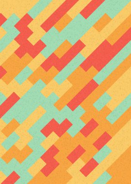 Soyut Geometrik Desen üretken hesaplama sanatı çizimi