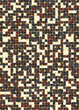 Soyut Geometrik Desen üretken hesaplama sanatı çizimi