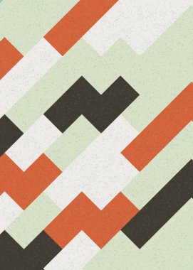 Soyut Geometrik Desen üretken hesaplama sanatı çizimi