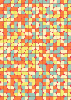 Soyut Geometrik Desen üretken hesaplama sanatı çizimi