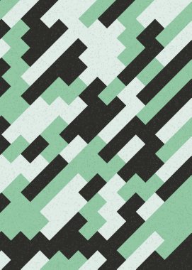 Soyut Geometrik Desen üretken hesaplama sanatı çizimi