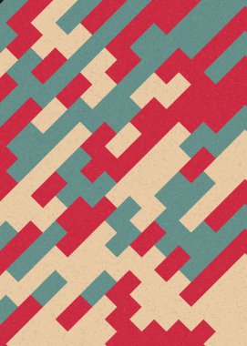 Soyut Geometrik Desen üretken hesaplama sanatı çizimi