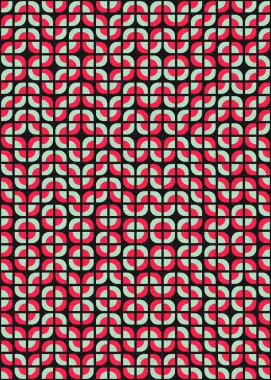 Soyut Geometrik Desen üretken hesaplama sanatı çizimi