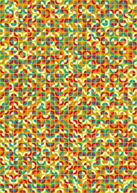 Soyut Geometrik Desen üretken hesaplama sanatı çizimi