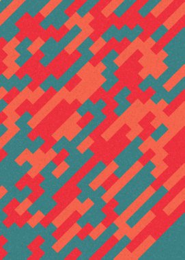 Soyut Geometrik Desen üretken hesaplama sanatı çizimi