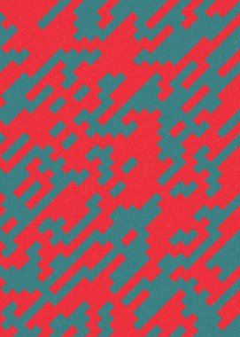 Soyut Geometrik Desen üretken hesaplama sanatı çizimi