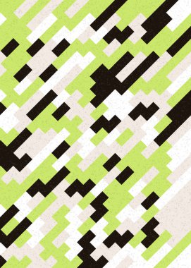 Soyut Geometrik Desen üretken hesaplama sanatı çizimi